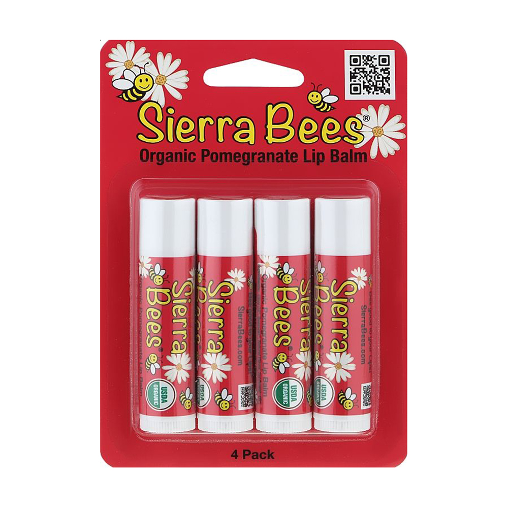 Набір бальзамів для губ Sierra Bees Гранат, 4*4.25 г